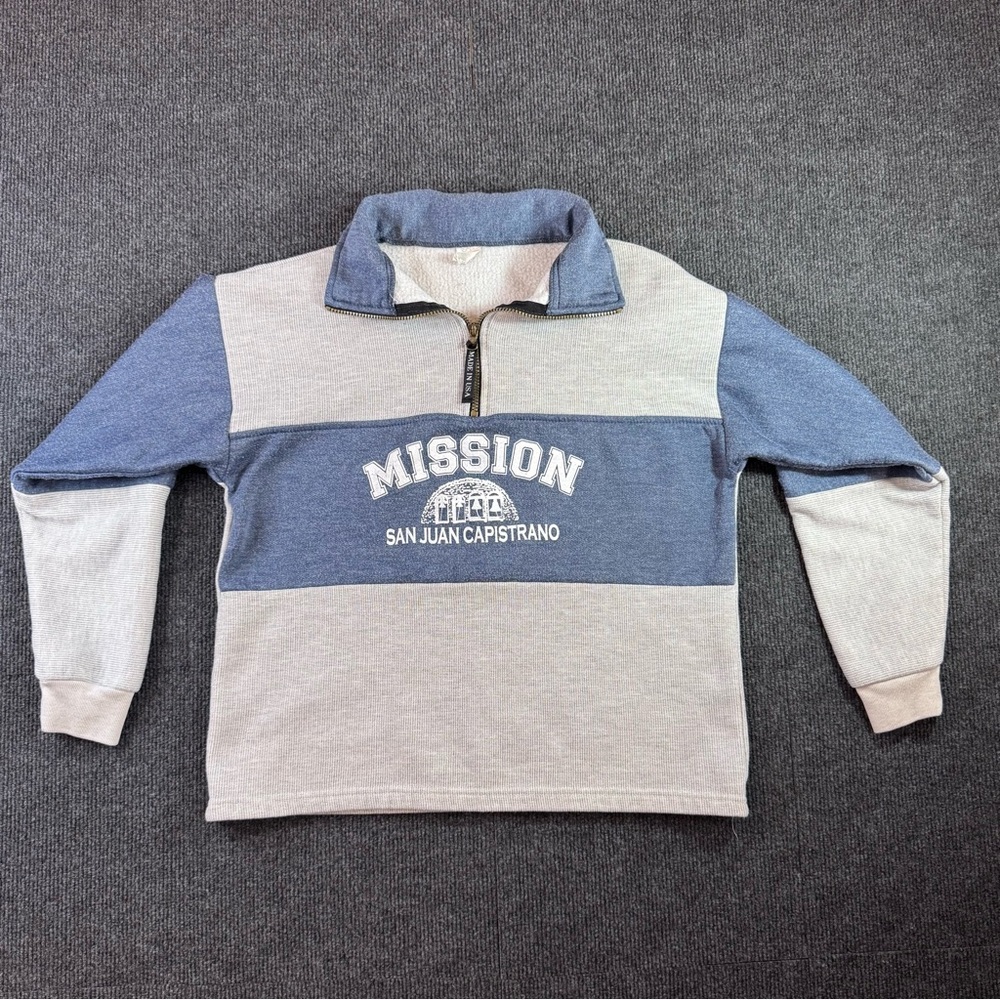 Vintage Mission San Juan Capistrano quarter-zip sweatshirt
